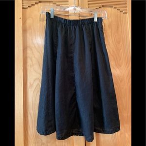 MATCHPOINT Linen Gored SKIRT  S  Black